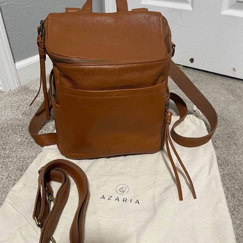 Azaria diaper bag in milled cognac